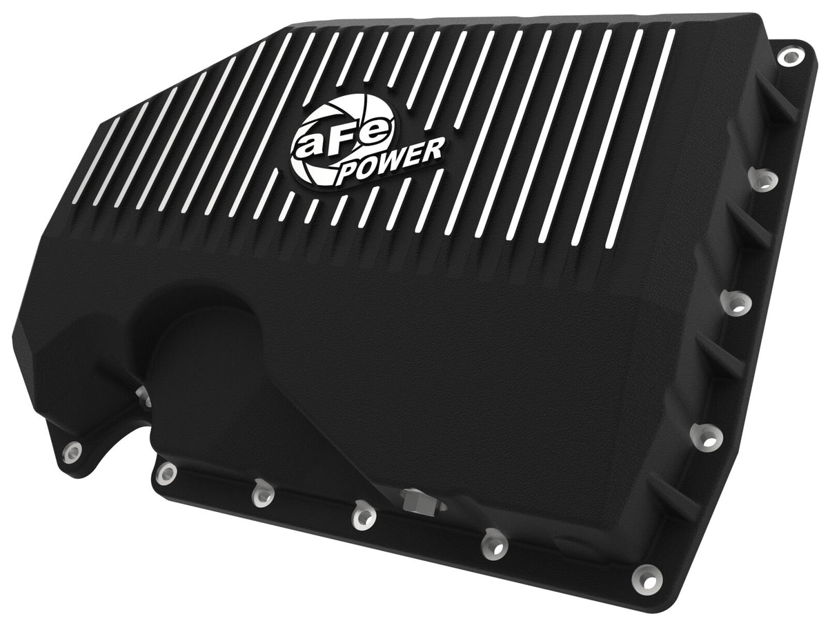 Pro Series Engine Oil Pan Black w/ Machined Fins VW Cars 05-21 L4-1.8/2.0L aFe Power