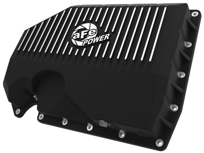 Pro Series Engine Oil Pan Black w/ Machined Fins VW Cars 05-21 L4-1.8/2.0L aFe Power
