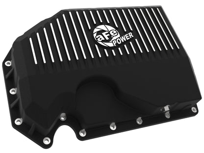 Pro Series Engine Oil Pan Black w/ Machined Fins VW Cars 05-21 L4-1.8/2.0L aFe Power-1