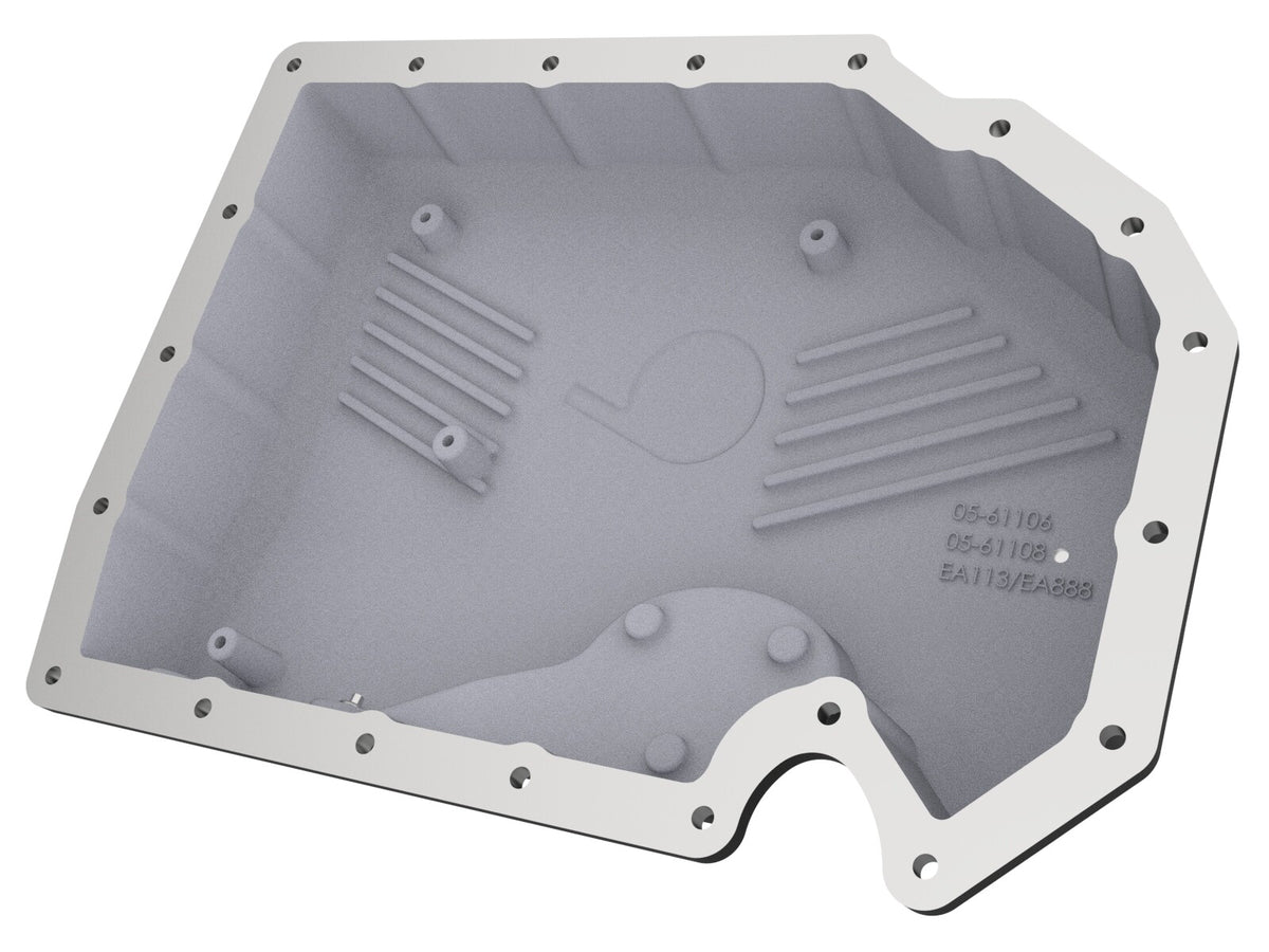 Pro Series Engine Oil Pan Black w/ Machined Fins VW Cars 05-21 L4-1.8/2.0L aFe Power-2