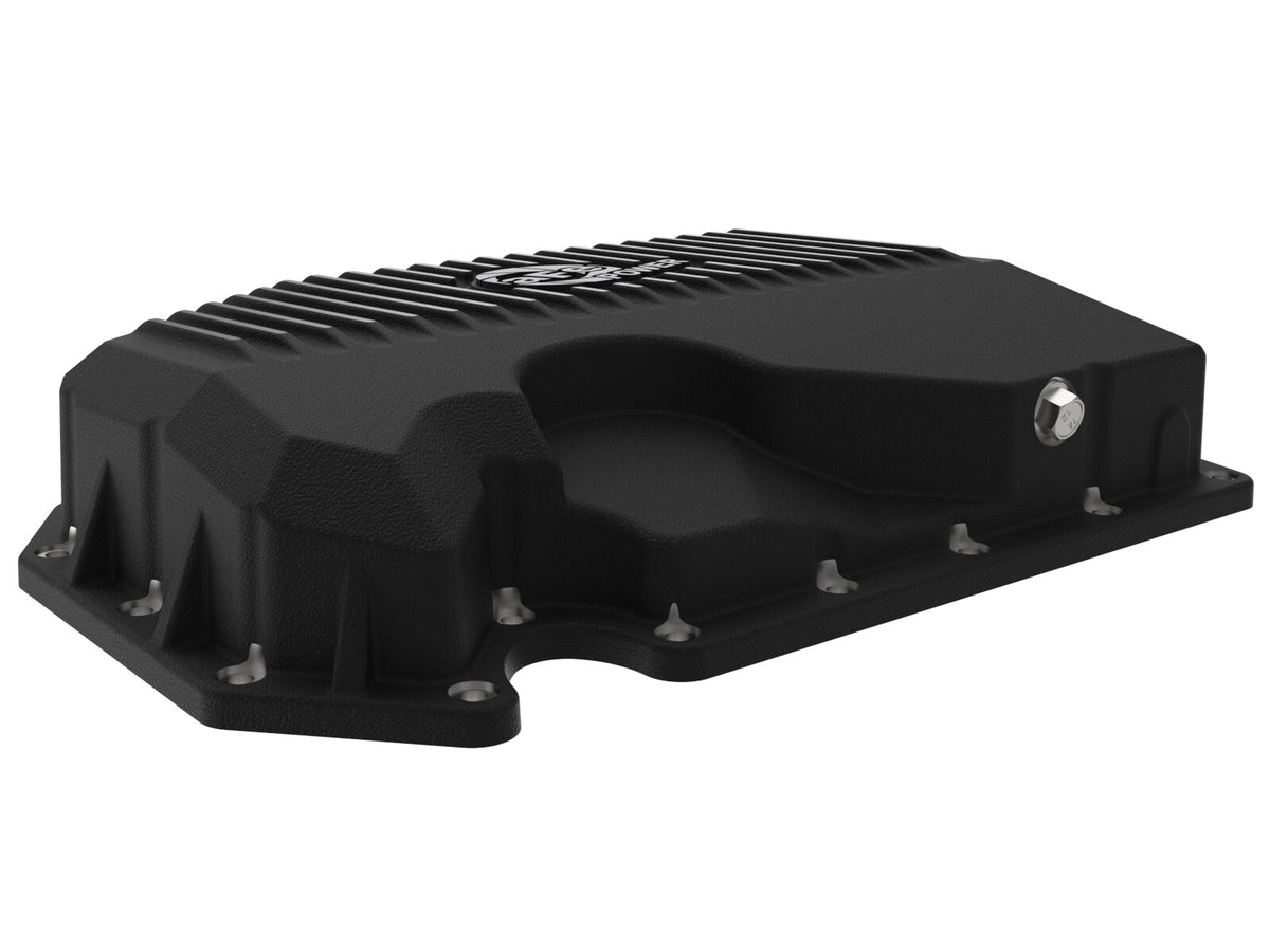 Pro Series Engine Oil Pan Black w/ Machined Fins VW Cars 05-21 L4-1.8/2.0L aFe Power-4