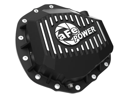 Pro Series Rear Differential Cover Black w/ Machined Fins GM Trucks 20-23 V8-6.6L (Aam 11.5/12.0-14) aFe Power-1