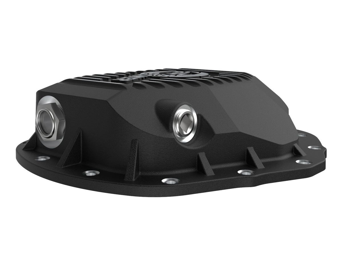 Pro Series Rear Differential Cover Black w/ Machined Fins GM Trucks 20-23 V8-6.6L (Aam 11.5/12.0-14) aFe Power-3