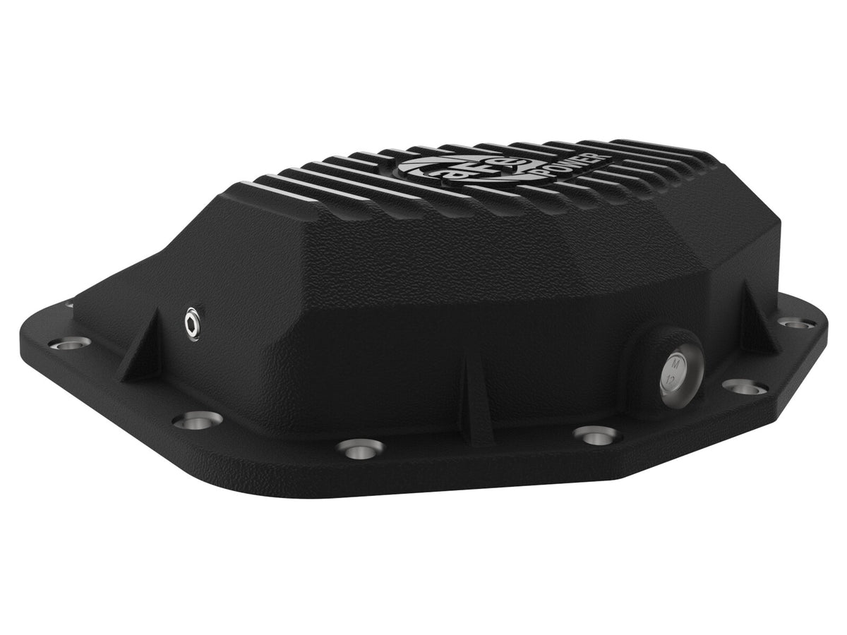 Pro Series Rear Differential Cover Black w/ Machined Fins Ram 1500 Trx 21-24/1500 Rho 25-26 aFe Power-4