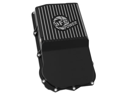 Pro Series Transmission Pan Black w/ Machined Fins Jeep Wrangler (Jl) 18-25 (850RE/8HP70/8HP75 Transmission) aFe Power-1