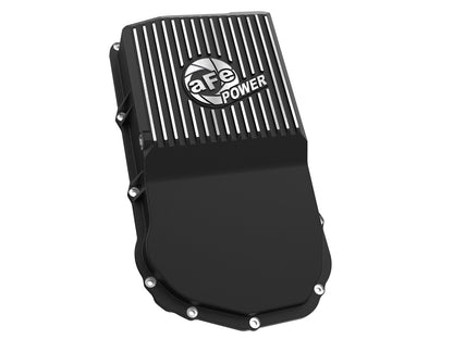 Pro Series Transmission Pan Black w/ Machined Fins Ram Trx 21-24 (8HP95 Transmission) aFe Power-1