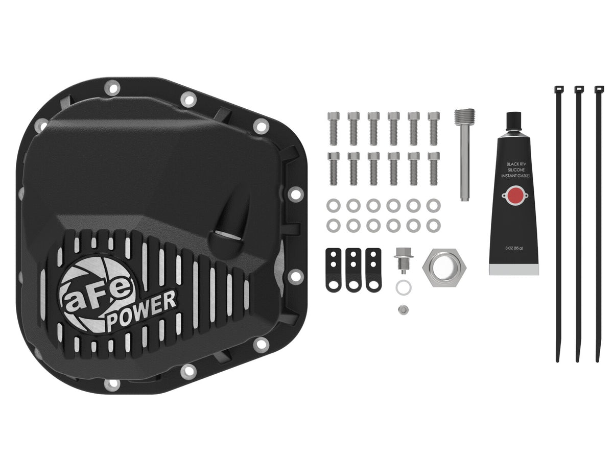 Pro Series 9.75 Rear Differential Cover Black w/ Machined Fins Ford F-150/Raptor 97-23 (9.75-12) aFe Power-1
