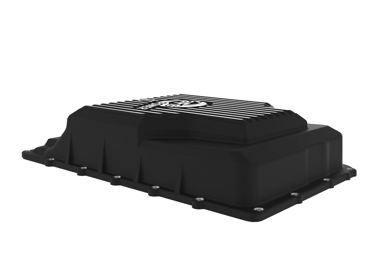 Pro Series Transmission Pan Black w/ Machined Fins Ford Trucks/SUVs 17-25 (10R60/10R80) aFe Power-3