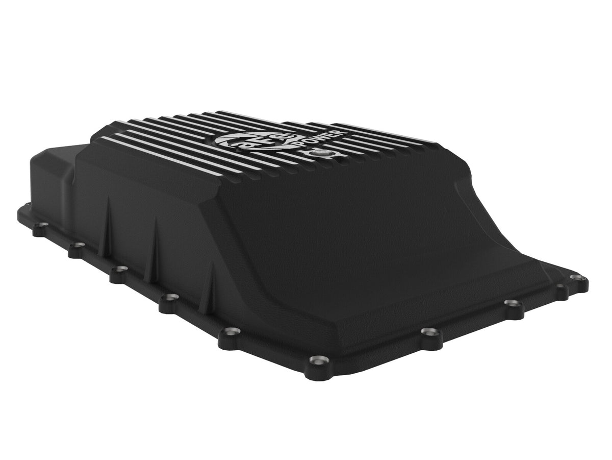 Pro Series Transmission Pan Black w/ Machined Fins Ford Trucks/SUVs 17-25 (10R60/10R80) aFe Power-4