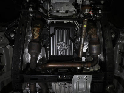 Pro Series Transmission Pan Black w/ Machined Fins Ford Trucks/SUVs 17-25 (10R60/10R80) aFe Power-5