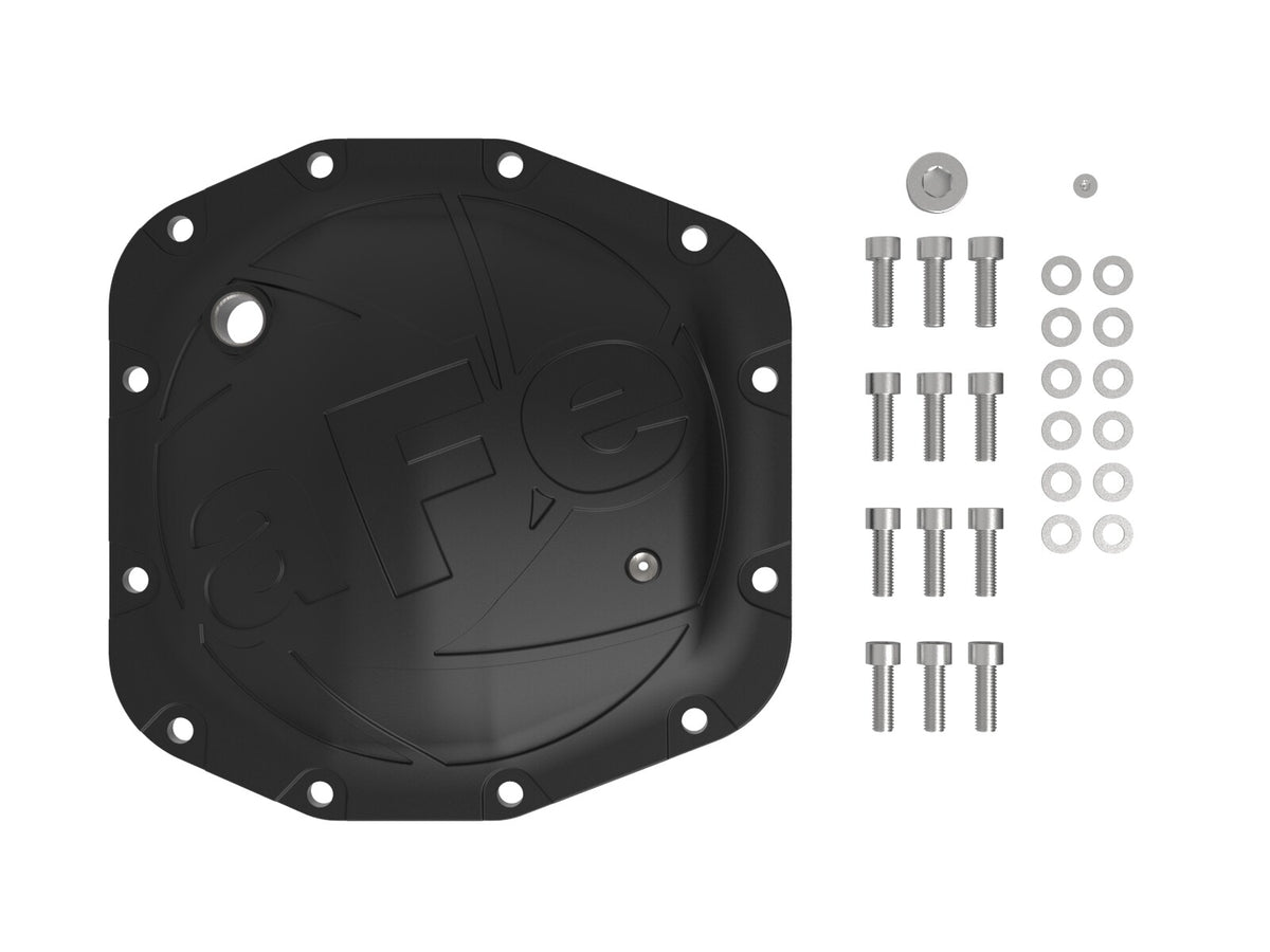 Pro Series Front Differential Cover Black Jeep Wrangler (Jl) 18-26/ Gladiator (Jt) 20-26 (Dana M210) aFe Power-2