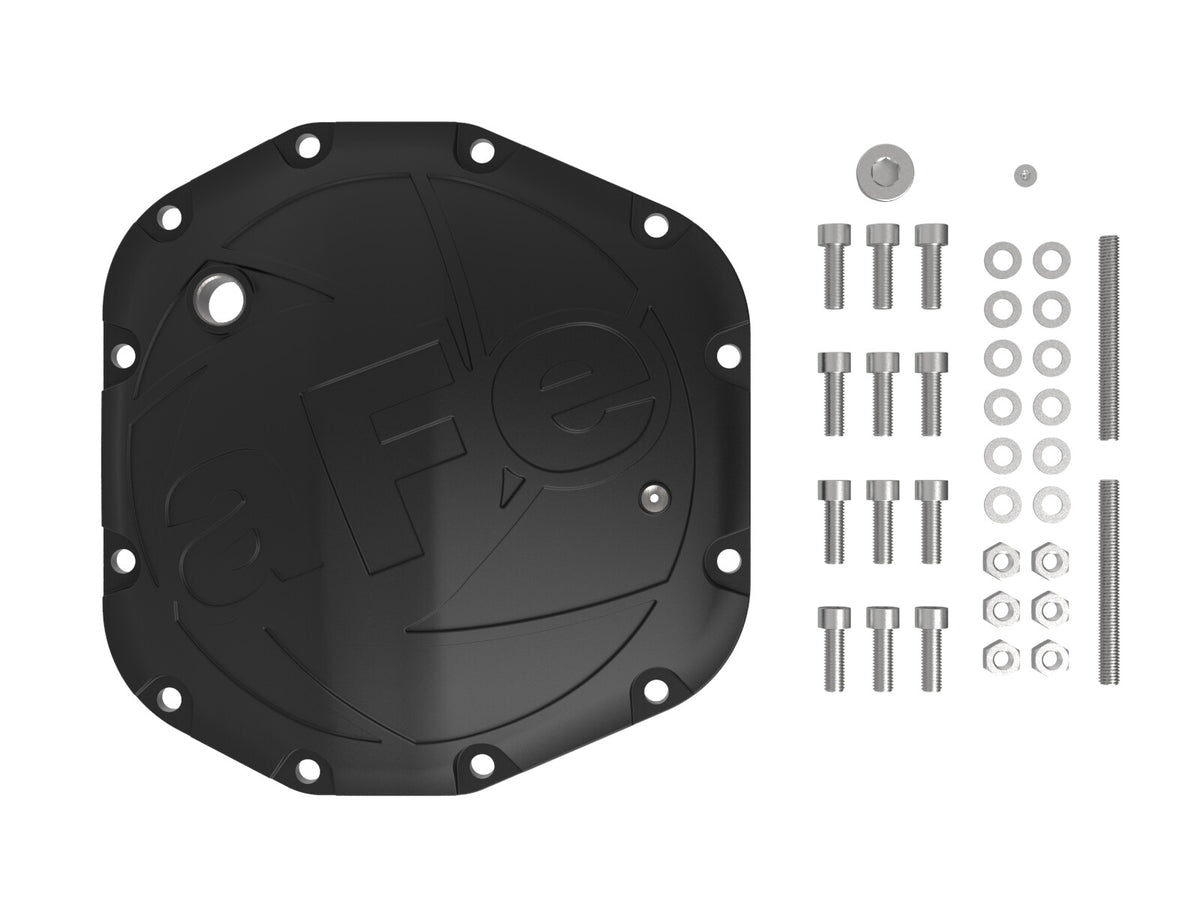 Pro Series Rear Differential Cover Black Jeep Wrangler (Jl) 18-26 L4-2.0L (t)/ V6-3.6L (Dana M220) aFe Power-2
