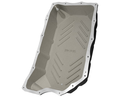 Pro Series Transmission Pan Black w/ Machined Fins GM Diesel Trucks 20-26 V8-6.6L (td) L5P aFe Power-3