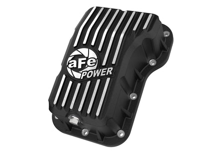 Pro Series Engine Oil Pan Black w/ Machined Fins Jeep Wrangler (Jl) 18-26 L4-2.0L (t) aFe Power