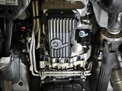Pro Series Engine Oil Pan Black w/ Machined Fins Jeep Wrangler (Jl) 18-26 L4-2.0L (t) aFe Power-6