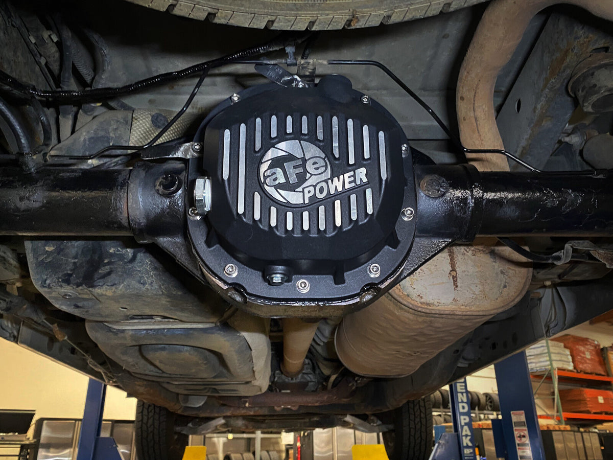 Pro Series Rear Differential Cover Black w/ Machined Fins Ford F-150 90-14 (Ford 8.8) aFe Power-5