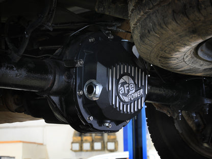 Pro Series Rear Differential Cover Black w/ Machined Fins Ford F-150 90-14 (Ford 8.8) aFe Power-6
