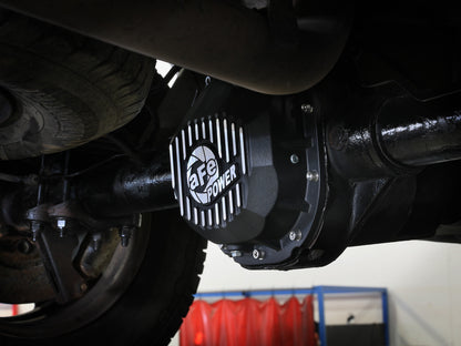 Pro Series Rear Differential Cover Black w/ Machined Fins Ford F-150 90-14 (Ford 8.8) aFe Power-7