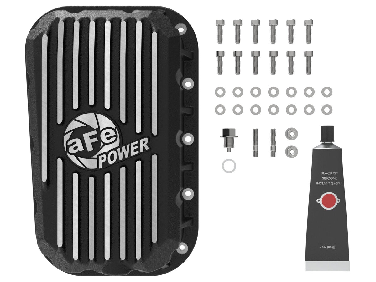 Pro Series Engine Oil Pan Black w/ Machined Fins Jeep Wrangler (JK) 12-18 V6-3.6L aFe Power-1