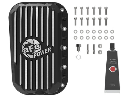 Pro Series Engine Oil Pan Black w/ Machined Fins Jeep Wrangler (JK) 12-18 V6-3.6L aFe Power-1