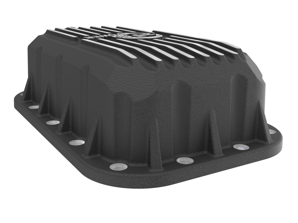 Pro Series Engine Oil Pan Black w/ Machined Fins Jeep Wrangler (JK) 12-18 V6-3.6L aFe Power-3