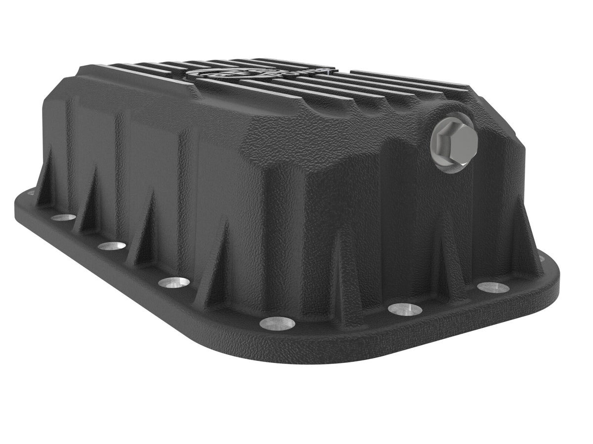 Pro Series Engine Oil Pan Black w/ Machined Fins Jeep Wrangler (JK) 12-18 V6-3.6L aFe Power-4