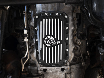 Pro Series Engine Oil Pan Black w/ Machined Fins Jeep Wrangler (JK) 12-18 V6-3.6L aFe Power-5