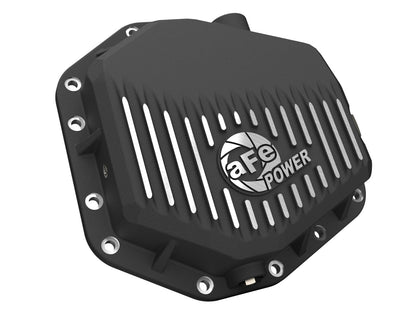 Pro Series Rear Differential Cover Black w/ Machined Fins Ford Bronco Raptor 22-26 V6-3.0L (tt) aFe Power-1