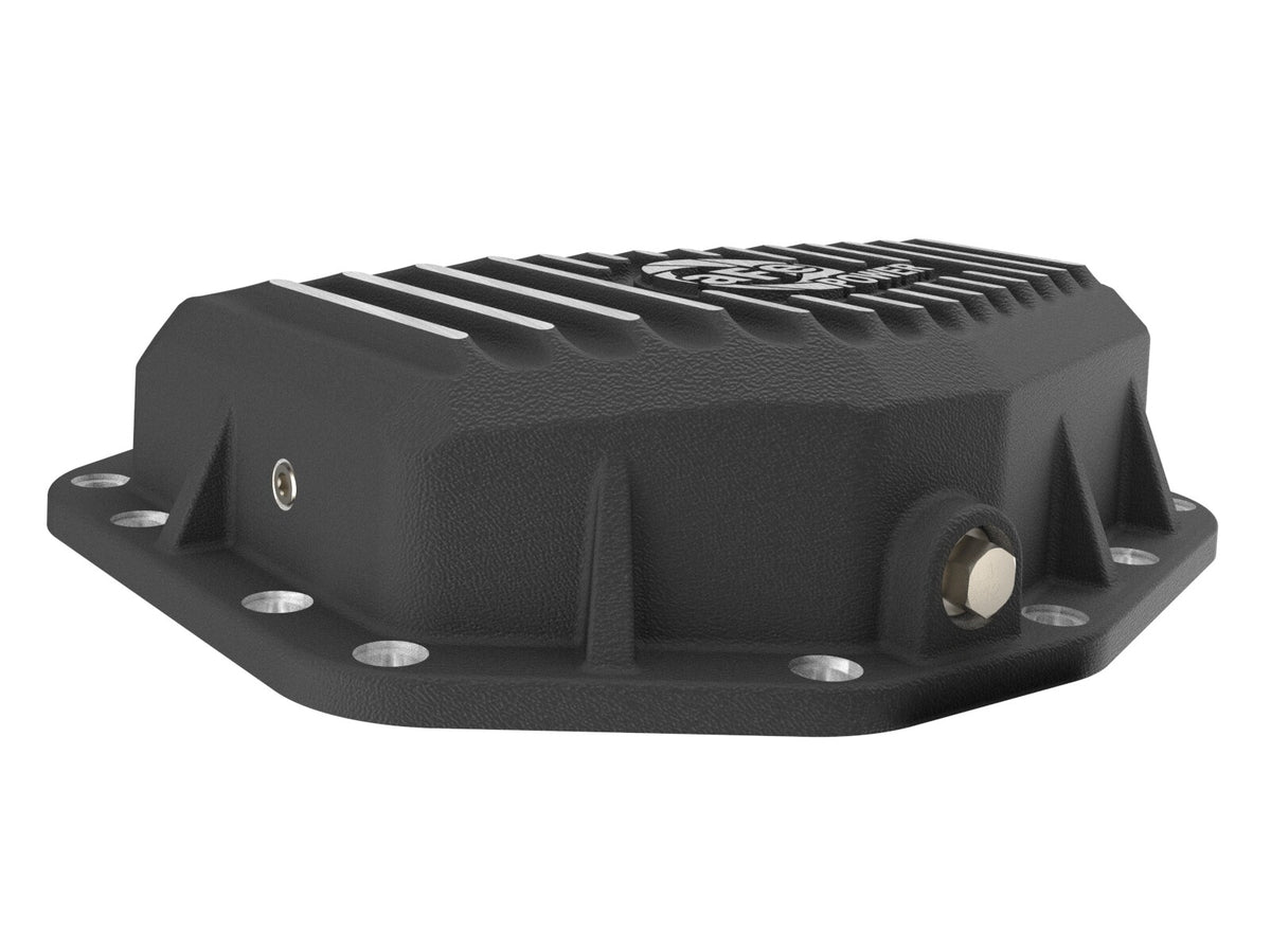 Pro Series Rear Differential Cover Black w/ Machined Fins Ford Bronco Raptor 22-26 V6-3.0L (tt) aFe Power-4