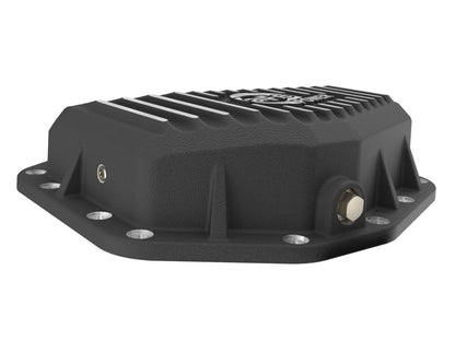 Pro Series Rear Differential Cover Black w/ Machined Fins Ford Bronco Raptor 22-26 V6-3.0L (tt) aFe Power-4