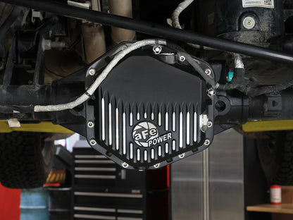 Pro Series Rear Differential Cover Black w/ Machined Fins Ford Bronco Raptor 22-26 V6-3.0L (tt) aFe Power-5