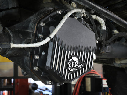 Pro Series Rear Differential Cover Black w/ Machined Fins Ford Bronco Raptor 22-26 V6-3.0L (tt) aFe Power-6