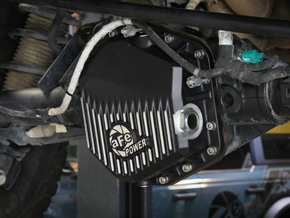 Pro Series Rear Differential Cover Black w/ Machined Fins Ford Bronco Raptor 22-26 V6-3.0L (tt) aFe Power-7
