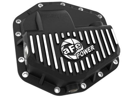 Pro Series Front Differential Cover Black w/ Machined Fins Ford F-250/350 23-26 aFe Power-1