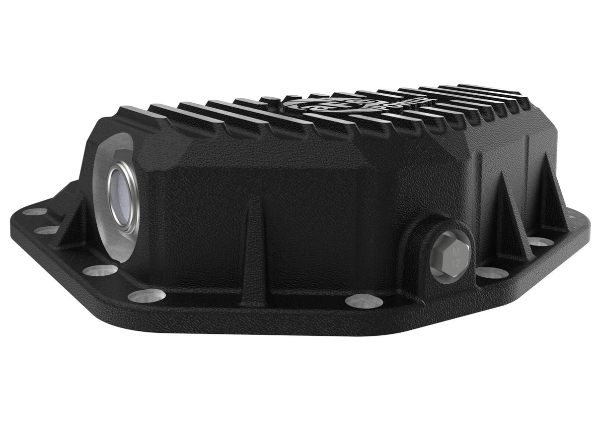 Pro Series Front Differential Cover Black w/ Machined Fins Ford F-250/350 23-26 aFe Power-4