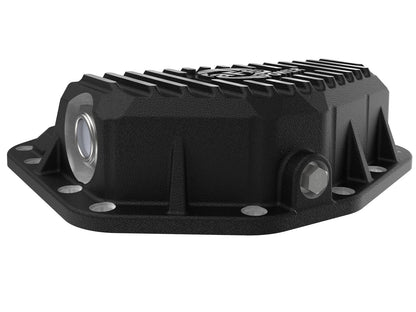 Pro Series Front Differential Cover Black w/ Machined Fins Ford F-250/350 23-26 aFe Power-4