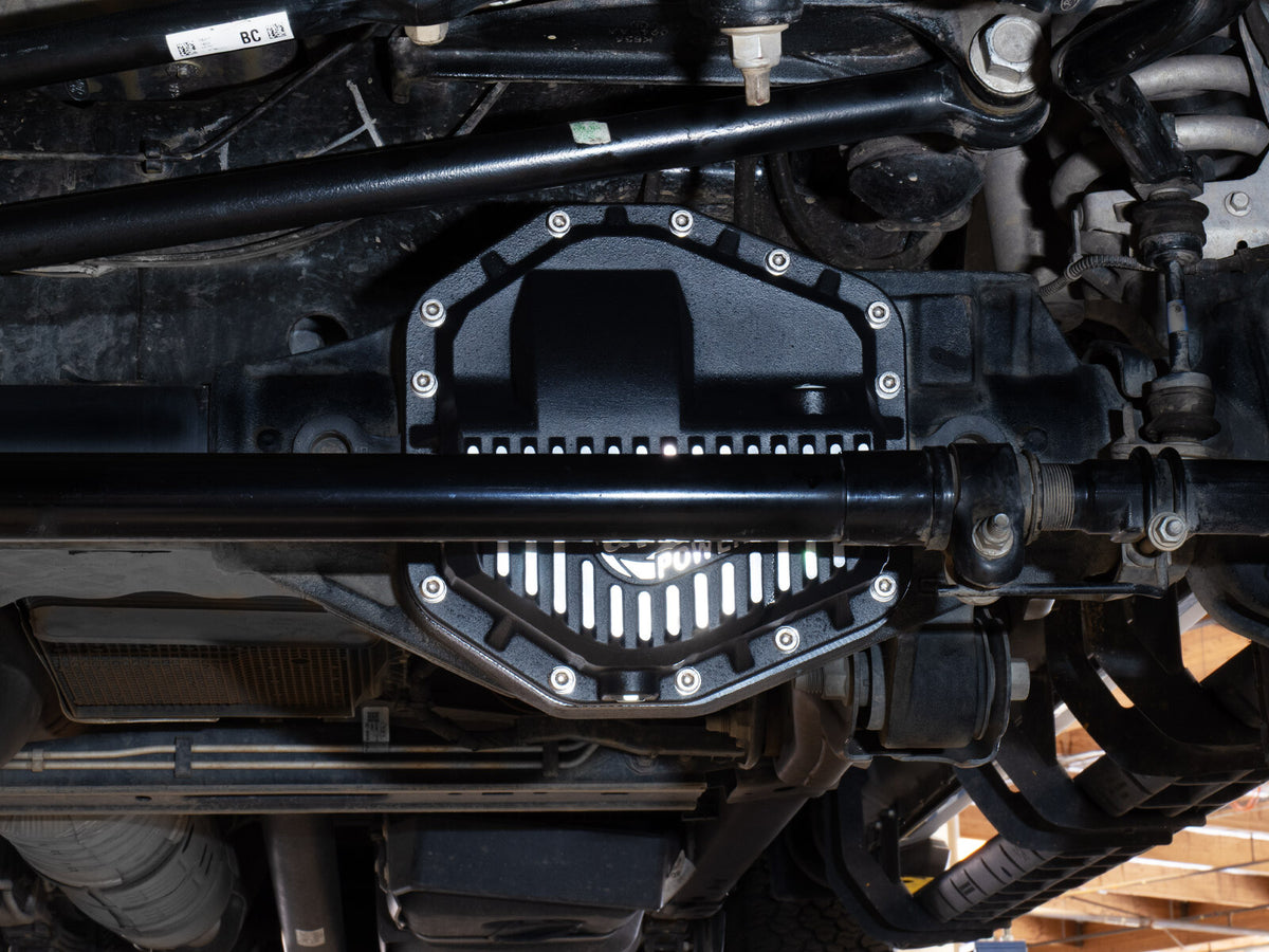 Pro Series Front Differential Cover Black w/ Machined Fins Ford F-250/350 23-26 aFe Power-5