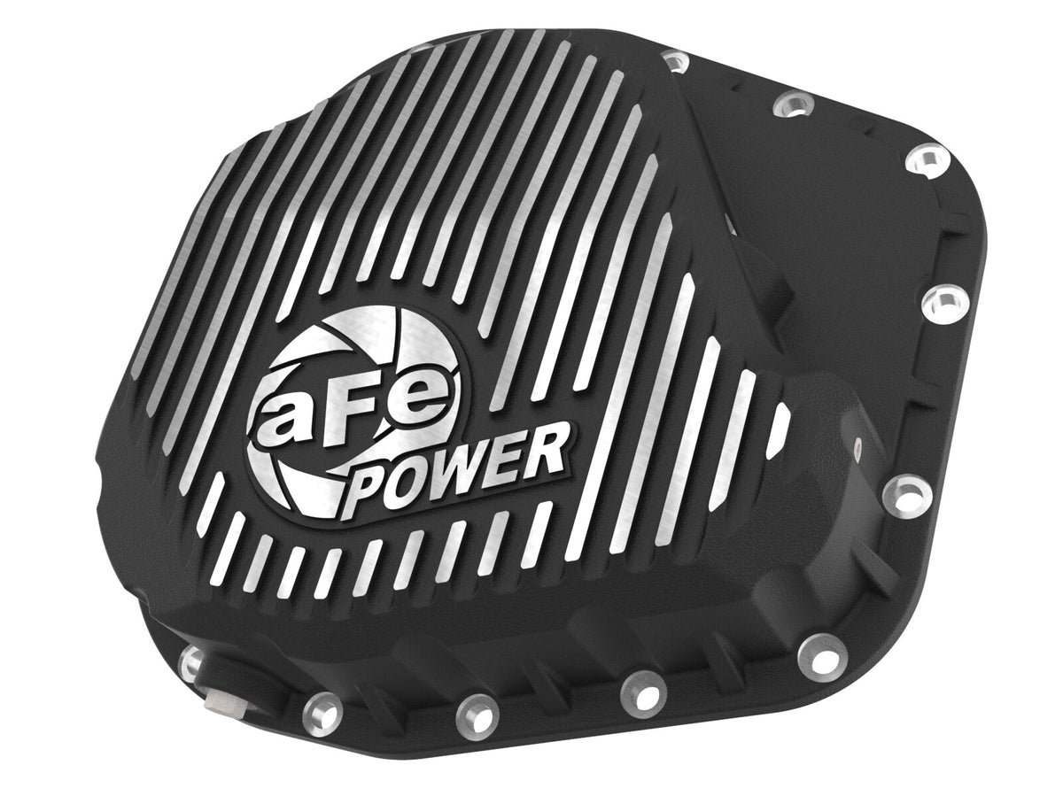 Pro Series Rear Differential Cover Black w/ Machined Fins Ford F-250/350 23-26 V8 (Sterling 11.6) aFe Power