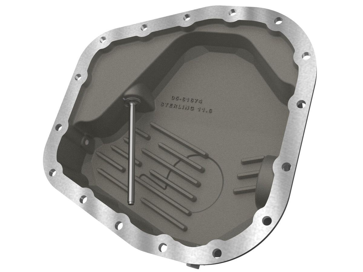 Pro Series Rear Differential Cover Black w/ Machined Fins Ford F-250/350 23-26 V8 (Sterling 11.6) aFe Power-2