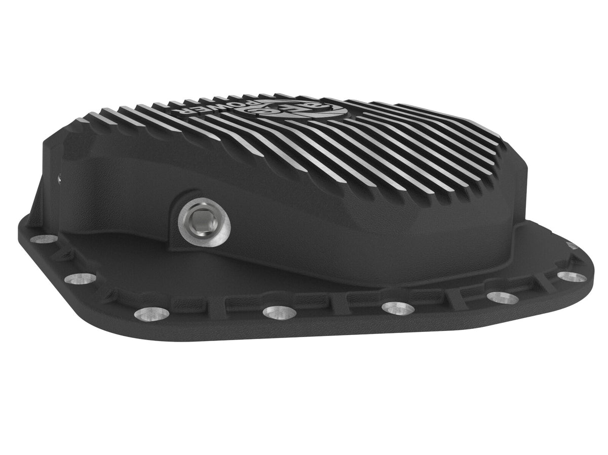 Pro Series Rear Differential Cover Black w/ Machined Fins Ford F-250/350 23-26 V8 (Sterling 11.6) aFe Power-3