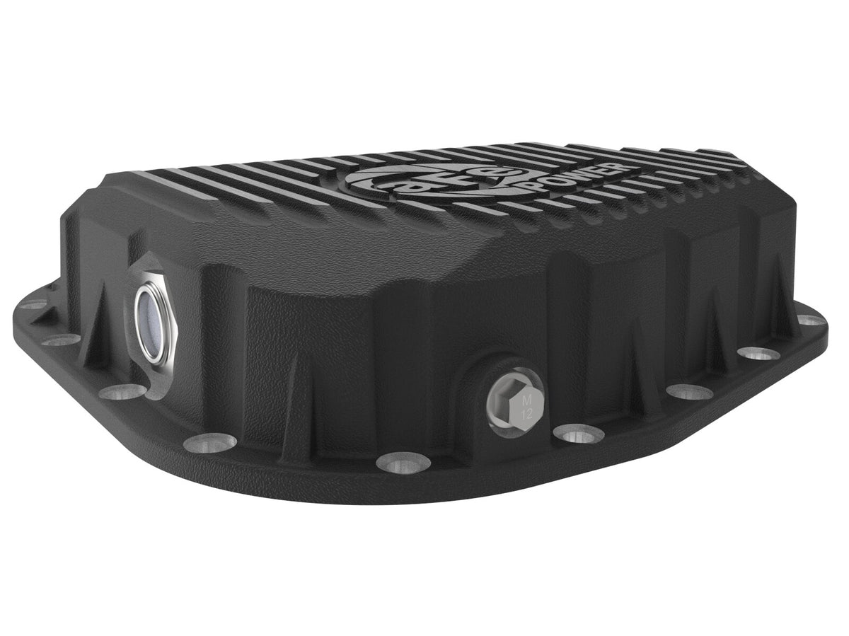Pro Series Rear Differential Cover Black w/ Machined Fins Ford F-250/350 23-26 V8 (Sterling 11.6) aFe Power-4