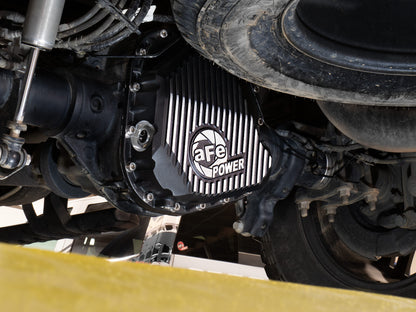 Pro Series Rear Differential Cover Black w/ Machined Fins Ford F-250/350 23-26 V8 (Sterling 11.6) aFe Power-5