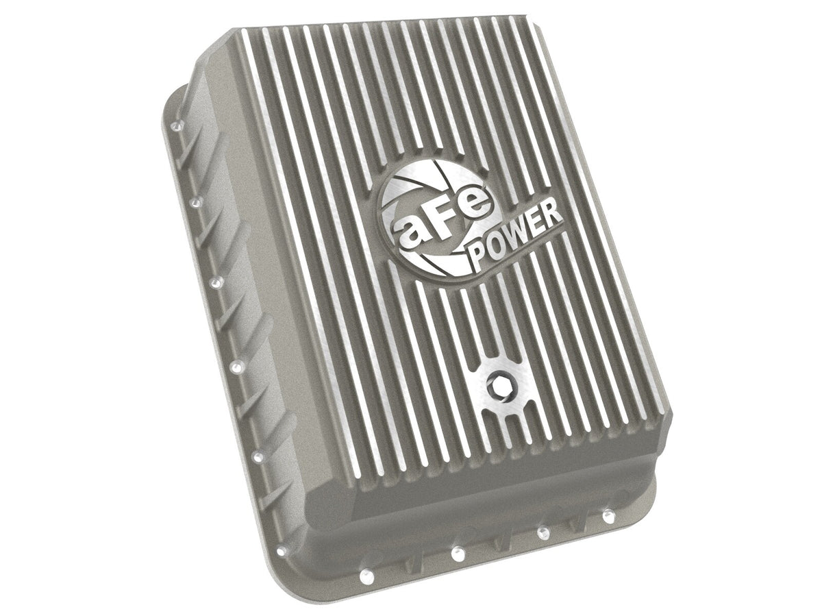 Street Series Transmission Pan Raw w/ Machined Fins Ram 3500 13-24 (AS69RC Aisin Transmission) aFe Power-1