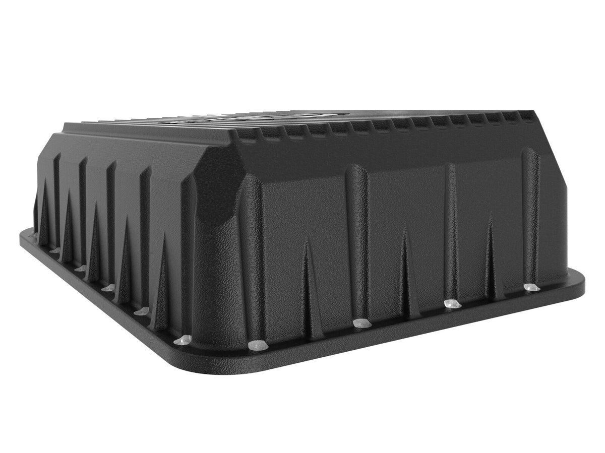 Pro Series Transmission Pan Black w/ Machined Fins Ram 3500 13-24 (AS69RC Aisin Transmission) aFe Power-3