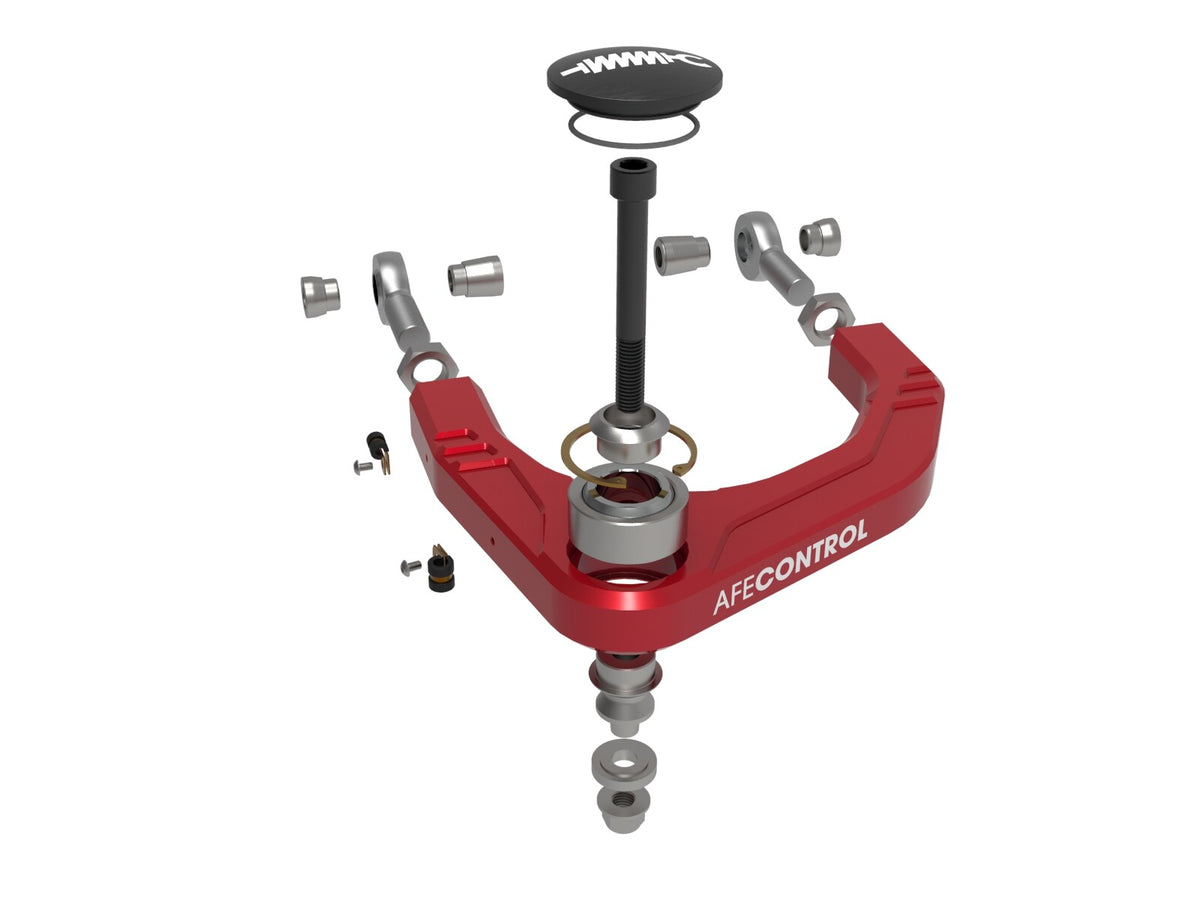 Control Billet Uniball Upper Control Arm Kit Red Toyota Tundra 22-26 V6-3.4L (tt) aFe Power-1
