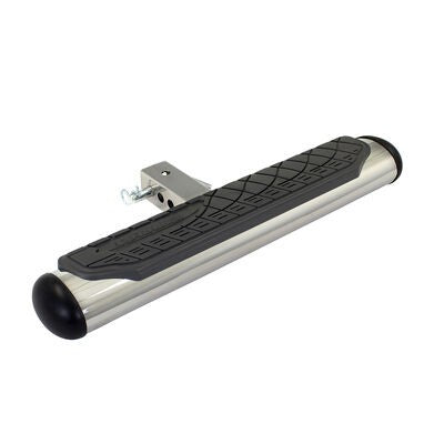 4 Inch Oval Hitch Step Polished Stainless Steel Go Rhino