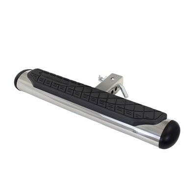 4 Inch Oval Hitch Step Polished Stainless Steel Go Rhino-1
