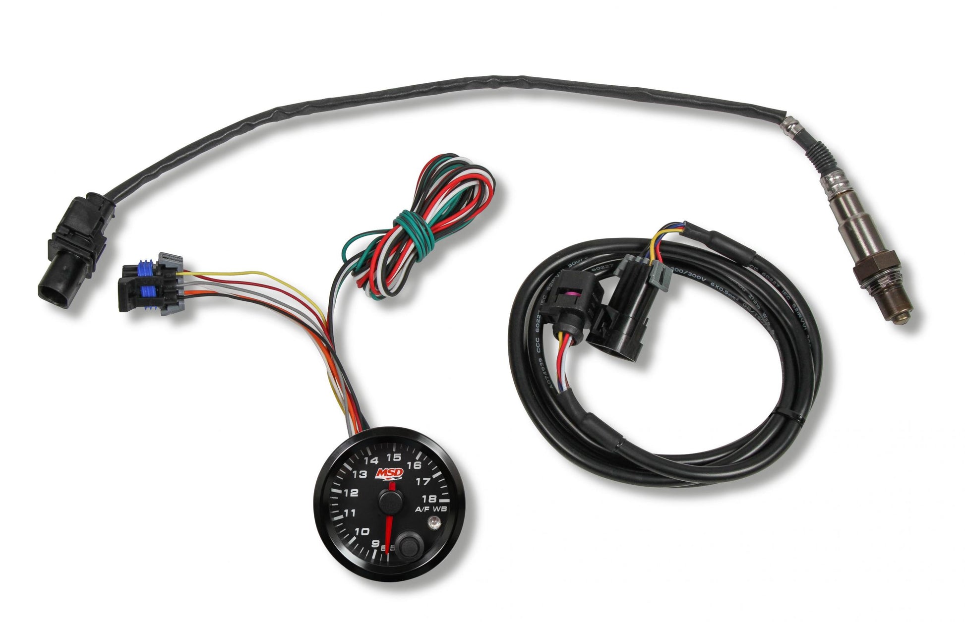 Standalone Air/Fuel Wideband 02 Gauges Kit 2-1/16 Wideband Air/Fuel Gauge,Black Face MSD Ignition-2