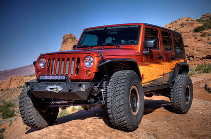 07-18 Wrangler JK RockGuard Epic Front Bumper Offset Drum Winch TeraFlex-1