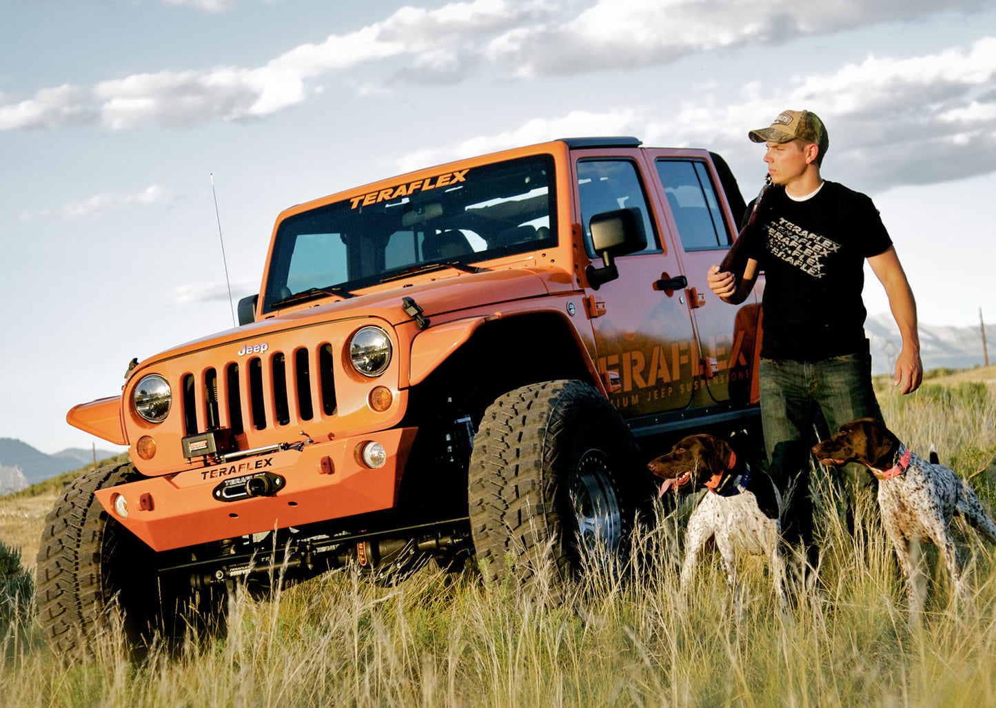 07-18 Wrangler JK RockGuard Epic Front Bumper Offset Drum Winch TeraFlex-2